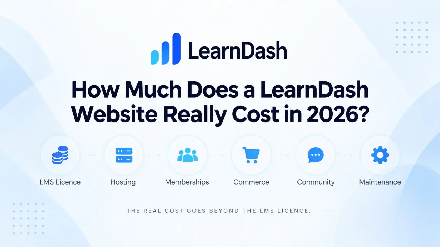 LearnDash website cost overview for 2026 showing that total LMS cost depends on more than the plugin licence